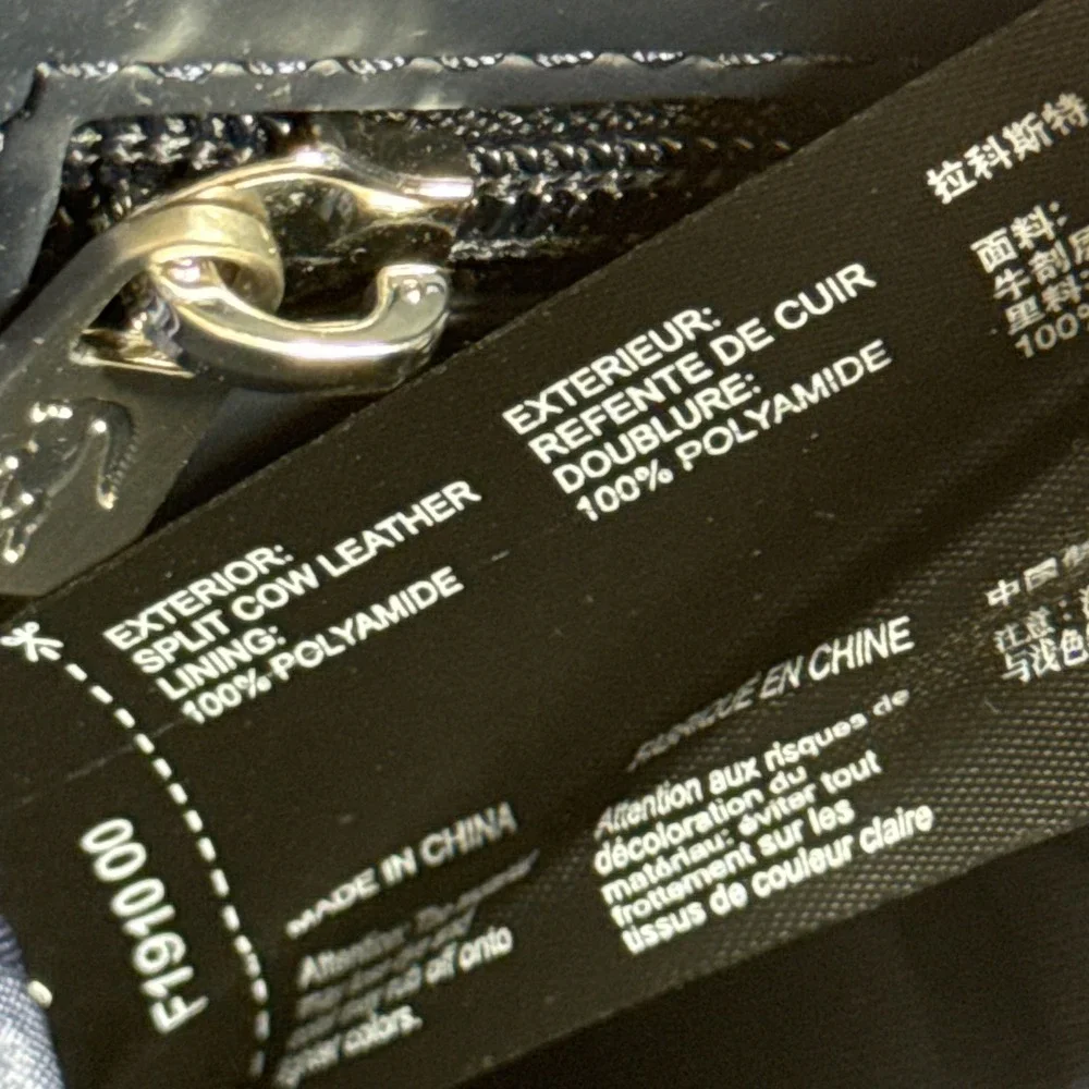 Lacoste Mens Black Polyamide Lining Chantaco Zip Closure Crossbody Camera Bag